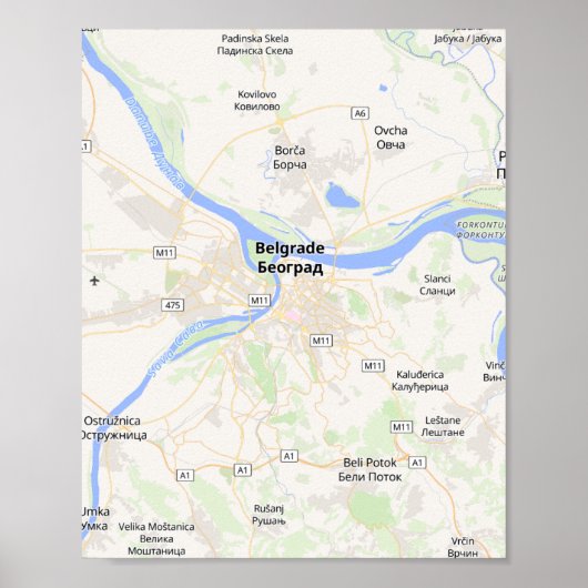 Benutzerdefinierter Kartenposter Poster (Vorne)