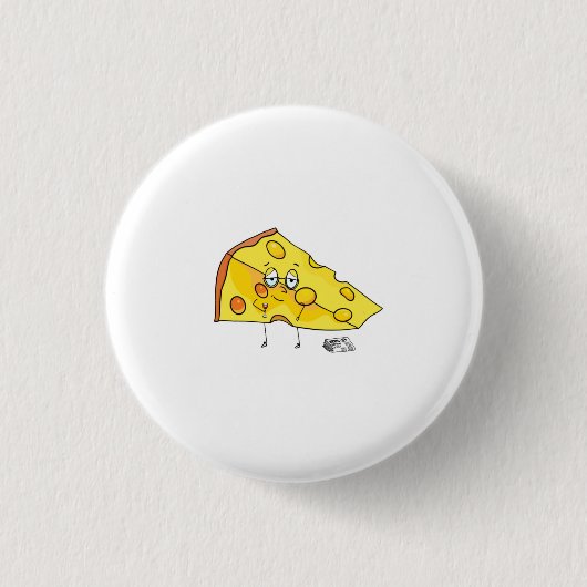 Benutzerdefinierter Käse. Ausgereift. Geburtstag Button (Vorderseite)