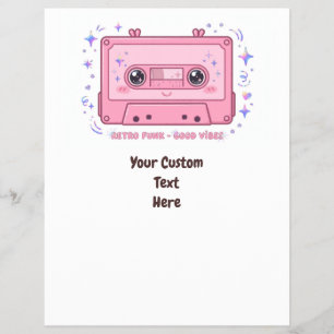 Benutzerdefinierter Kawaii Rosa Kassette Flyer