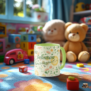 Benutzerdefinierter Kawaii-Sonne-und-Blumen-Becher Tasse