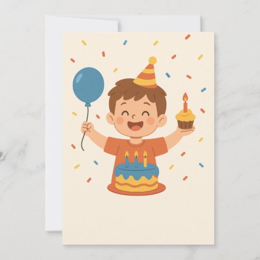 Benutzerdefinierter Kindergeburtstag Einladung mit (Rückseite)