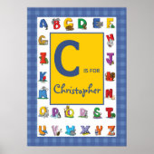 Benutzerdefinierter Kindername / Alphabet Poster (Vorne)