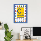 Benutzerdefinierter Kindername / Alphabet Poster (Heimbüro)