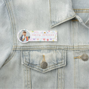 Benutzerdefinierter Kindername & Foto Farbig Namensschild