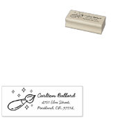 Benutzerdefinierter Kindername & Rücksendeadresse  Gummistempel (Stempel)