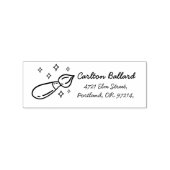 Benutzerdefinierter Kindername & Rücksendeadresse  Gummistempel (Prägung)