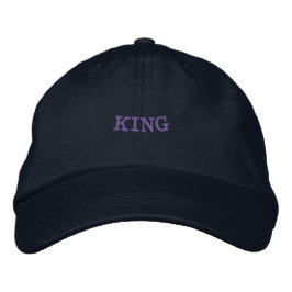 Benutzerdefinierter KING-Text Starker und Selbstbe Bestickte Baseballkappe