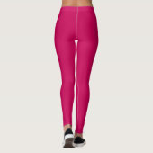 Benutzerdefinierter Klassischer Monogramm-Rotweiß Leggings (Rückseite)