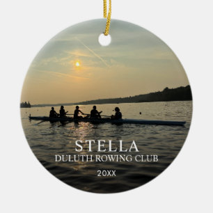 Benutzerdefinierter klassischer Sportfoto-Schmuck Keramik Ornament