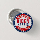 Benutzerdefinierter Knopf für Biden Harris-Kampagn Button (Vorne & Hinten)