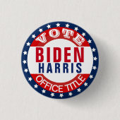 Benutzerdefinierter Knopf für Biden Harris-Kampagn Button (Vorderseite)