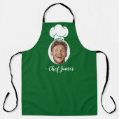 Benutzerdefinierter Koch mit Foto & Name Kochgesch Schürze (Vorderseite)