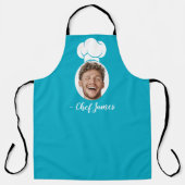 Benutzerdefinierter Koch mit Foto & Name Kochgesch Schürze (Vorderseite)
