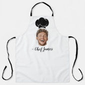 Benutzerdefinierter Koch mit Foto & Name Kochgesch Schürze (Vorderseite)