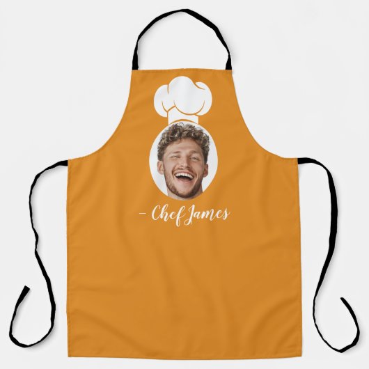 Benutzerdefinierter Koch mit Foto und Name Kochen  Schürze (Vorderseite)