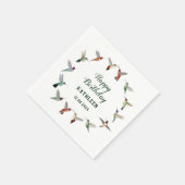 Benutzerdefinierter Kolibri-Geburtstag Serviette (Ecke)