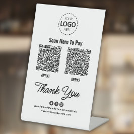 Benutzerdefinierter kontaktloser Zahlungscode QR Sockelschild