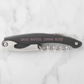 Benutzerdefinierter Korkenzieher-Öffner mit Rosé-W Kellnermesser (Vorderseite)