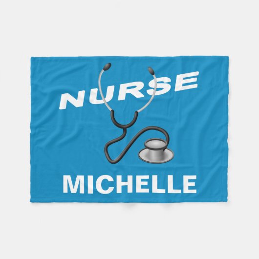 Benutzerdefinierter Krankenname Fleecedecke (Vorderseite (Horizontal))