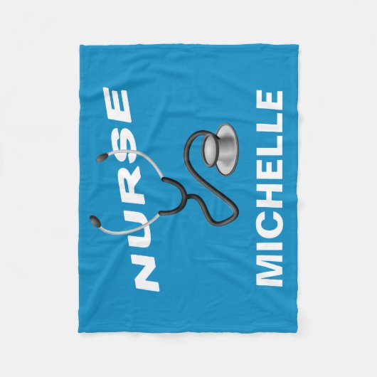 Benutzerdefinierter Krankenname Fleecedecke (Vorderseite)
