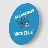 Benutzerdefinierter Krankenname Große Wanduhr (Winkel)