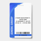 Benutzerdefinierter Krankenschwester-ID-Ausweis fü Ausweis (Rückseite)