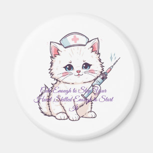 Benutzerdefinierter Krankenschwester-Katze-Fachman Magnet