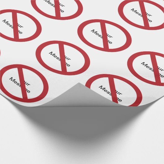 Benutzerdefinierter Kreis mit Schrägstrich Geschenkpapier (Ecke)