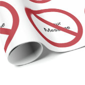 Benutzerdefinierter Kreis mit Schrägstrich Geschenkpapier (Rolleneckpunkt)