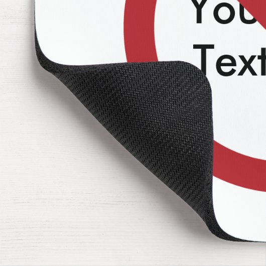 Benutzerdefinierter Kreis mit Schrägstrich Mousepad (Ecke)