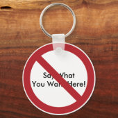 Benutzerdefinierter Kreis mit Schrägstrich Schlüsselanhänger (Vorderseite)