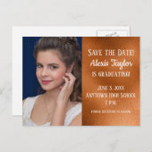 Benutzerdefinierter Kupfer-Abschluss Save the Date Postkarte (Vorne/Hinten)