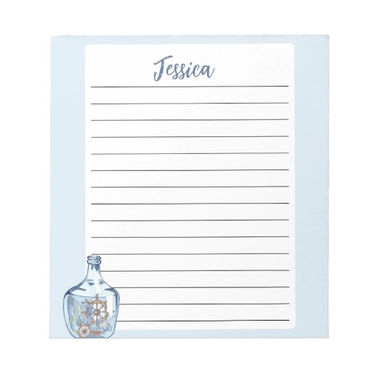 Benutzerdefinierter Küstenbemerker - Personalisier Notizblock (Vorderseite)