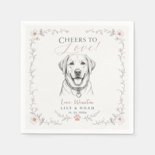 Benutzerdefinierter Labrador-Hochzeitshund Druckba Serviette