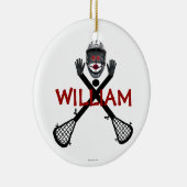 Benutzerdefinierter Lacrosse-Cartoon Keramikornament (Rechts)
