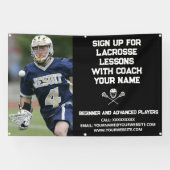 Benutzerdefinierter Lacrosse Coach Coache Klassenu Banner (Horizontal)