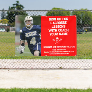 Benutzerdefinierter Lacrosse Coach Coachte Klassen Banner