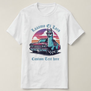 Benutzerdefinierter Lama Classic Car Vatertag T-Shirt