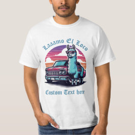 Benutzerdefinierter Lama Classic Car Vatertag T-Shirt