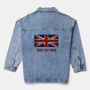 BENUTZERdefinierter LANDESFLAGGE MIT INDIVIDUELLEM Jeansjacke