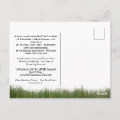 Benutzerdefinierter Launch-Dienst Postkarte (Rückseite)