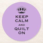 Benutzerdefinierter Lavendel Behalte Beruhigungsmi Runder Pappuntersetzer (Vorderseite)