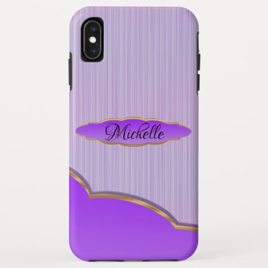 Benutzerdefinierter Lavendel Stripes iPhone XS Max Case-Mate iPhone Hülle (Rückseite)