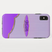 Benutzerdefinierter Lavendel Stripes iPhone XS Max Case-Mate iPhone Hülle (Rückseite (Horizontal))