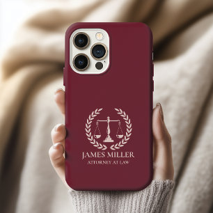 Benutzerdefinierter Law School Absolventenkoffer, iPhone 15 Pro Hülle