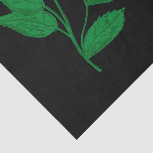 Benutzerdefinierter Leaf-Image Kelly Green Text Seidenpapier (Detail)