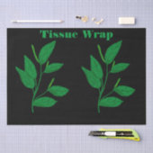 Benutzerdefinierter Leaf-Image Kelly Green Text Seidenpapier (Handwerk)