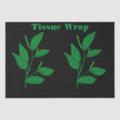 Benutzerdefinierter Leaf-Image Kelly Green Text Seidenpapier (Vorderseite)