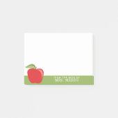 Benutzerdefinierter Lehrer-Apfel mit modernem Apfe Post-it Klebezettel (Vorderseite)