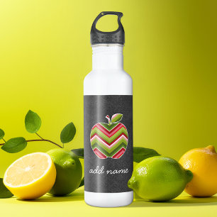 Benutzerdefinierter Lehrer-Apfel - Rotes grünes Ch Edelstahlflasche